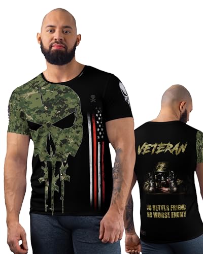 T-shirt Marine Américain Camouflage US08 Militaire Amusant 3XL