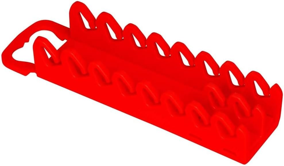 Ernst Manufacturing 6-Tool Screwdriver Gripper - Screwdriver Holder in Vibrant Red (Model 5306) for Portable, Wall-Mount or Pegboard Storage of Screwdriver Set