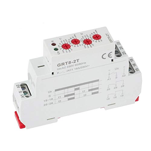 GRT8-2T Mini Din Rail Type Double Delay on Time Delay Time Delay Relay Timer Used in Specific Application(A230)