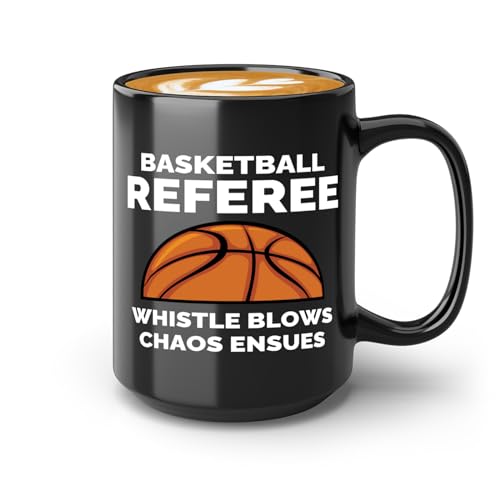 Taza de Cerámica para Entrenador de Baloncesto 15oz Negro miniatura 1