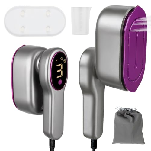 Image of Smart Travel Steamer for Clothes, 1200W Handheld mini travel Steam All-in-One Portable Steamer Iron with LCD Display, 3 Steam Modes & 5s Fast Heat-up, Garment Steamer for Travel (Grey)