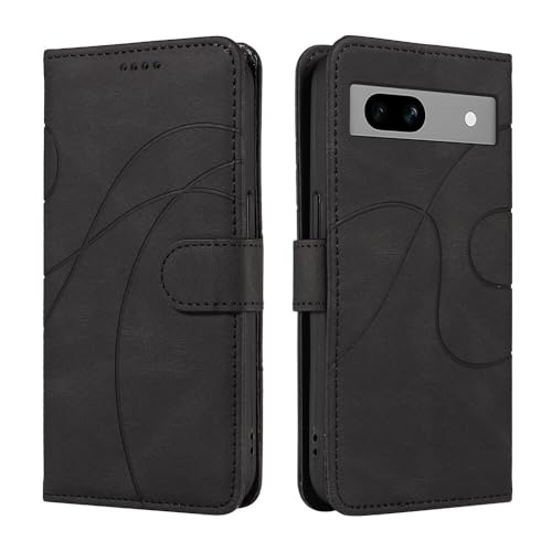 Étui portefeuille Google Pixel 8 Pro housse clapet cuir magnétique noir