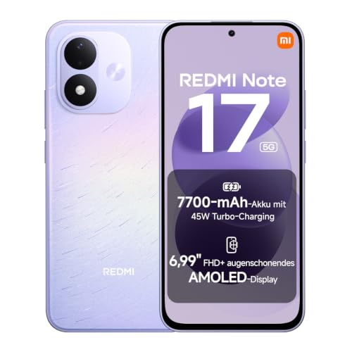 REDMI Note 17 5G, Smartphone 6+256 GB, Celestial Purple, 7700 mAh Akku