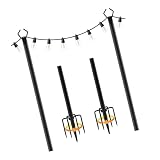 2 picchetti per tenda in metallo resistente alla ruggine, pali per tenda a installazione rapida per un supporto efficiente del riparo qualsiasi terreno, ancoraggi antivento