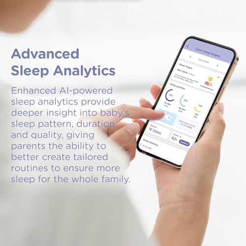 Hubble Connected SkyVision AI-Enhanced Smart Camera Baby Monitor with Secure Connection, Crib Mount, Remote Pan Tilt Zoom, 2-Way Talk, Night Vision, Nightlight, Soothing Sounds, Wellness Tracker, App - Thumbnail 5