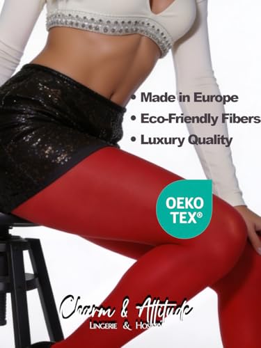 Image of Charm and Attitude Semi Opaque Tights for Women | Colored Pantyhose Stockings Nylons 40D