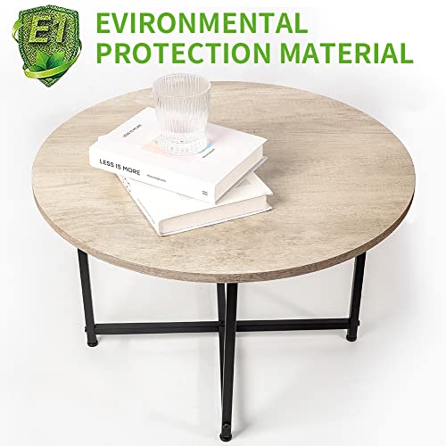 Aroilazm Folding Round Coffee Table For Living Room Heavery Duty Portable Small Circle Center Table With Waterproof Desk Top For Home Space Saving,23.6 X 23.6 Inch （Rustic Wooden） #TOP4