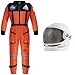Spooktacular Creations Orange Astronaut Costume with Helmet, Space Suit for Toddler with Movable Visor, Kids Astronaut Halloween Costume for Cosplay, Party Favor Supplies (Small, 5-7 yrs)