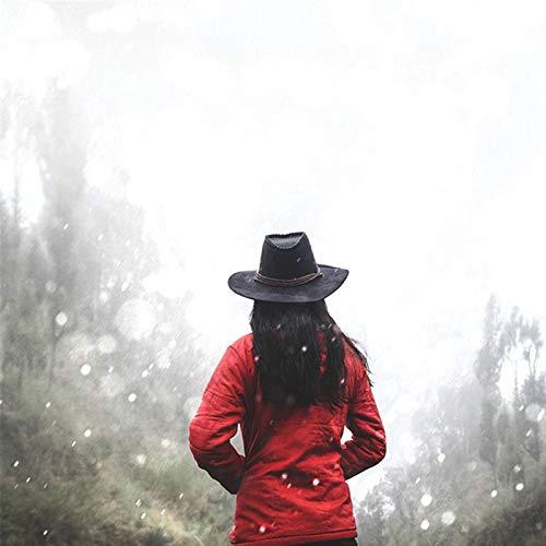 Gossifan Classic Womens Western Cowboy Cowgirl Hats With Wide Belt Z-Black #TOP3