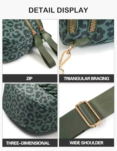 Image of FEIBOON Spacious Nylon Crossbody Bag Bum Bag Handbags Wallets Purses Trendy Shoulder Bag for Women