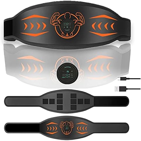 Zhailyn Muscle Stimulator, EMS Abs Trainer, Electric Muscle Toner, Abdominal Toning Belt, Portable Fitness Trainer, for Man and Woman, No Need Gel Pads, USB Rechargeable(6 Modes 18 Levels) Cover