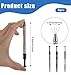 3Pcs Jewelry Grabber Tool, 5.9 Inch 4-Claw Stainless Steel Ball Grabber Piercing Set, Precision Jewelry Electronics Retrieval Tool (Black, Brown, and Silver)