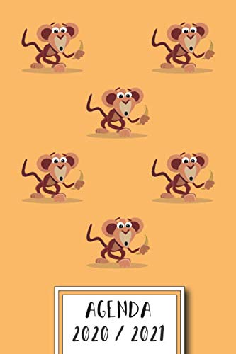 Agenda 2020 / 2021: Tema: Mono - Calendario de 18 meses julio 2020 a diciembre 2021 - Académico Planificador, Organizador, Diario - Agenda 2020 2021 ... para Docentes e Profesor (Spanish Edition)