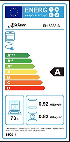 Kaiser EH 6338s Pyrolyse Einbaubackofen 60cm, Autark, massives Metall, 79L,Glastür mit SOFTCLOSE, 11 Funktionen,Heißluft… – Bild 6