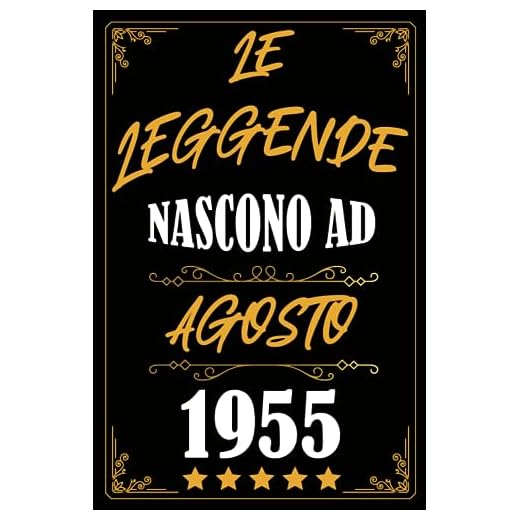 Le Leggende Nascono Ad Agosto 1955: Idea Regalo di compleanno 68 anni originale per donne e uomini / Quaderno a righe"