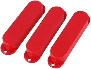 3xSmooth Red Solid Plastic No Hole Single Coil Pickup Cover for Electric Guitar