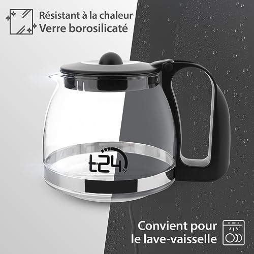 Teekanne T24 aus hitzebeständigem Glas mit Sieb und Edelstahlfilter