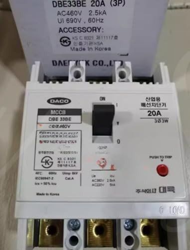 Quantity: 1 33BE 20A circuit breaker DBE33BE-