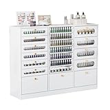 OmySalon Nail Polish Organizer Cabinet with Drawers, 47.2
