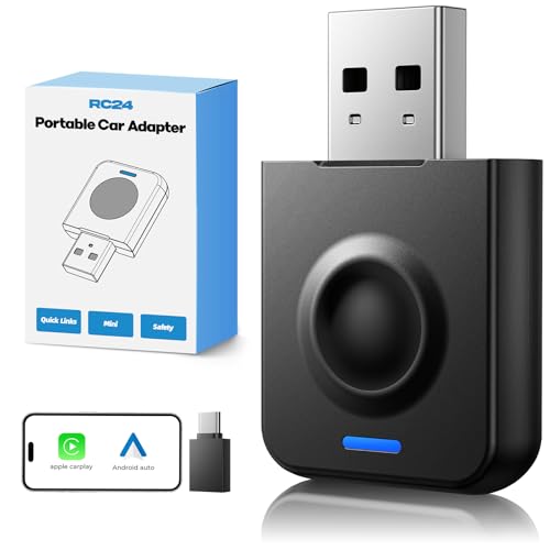 Volam 2 in 1 CarPlay&Android Auto ワイヤレス アダプター 5.0Bluetooth& 5G WiFi搭載...