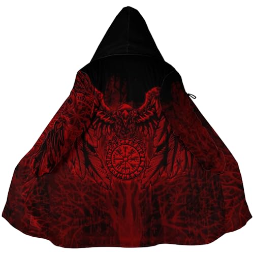 EZJCZLA Norse Ravens Men's Parka Jacket Big Winter Warm Soft