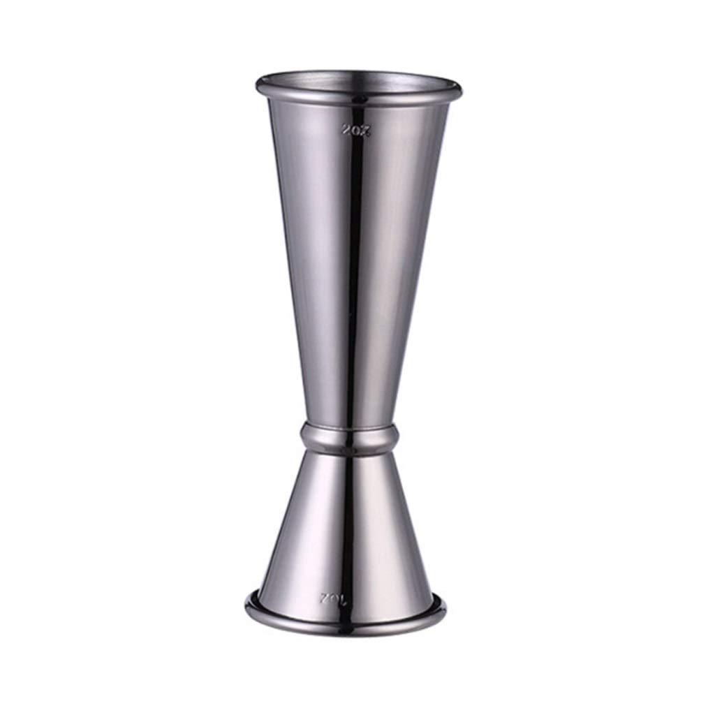 Tasse à mesurer à Double tête en Acier Inoxydable Tasse à Once avec écailles intérieure et extérieure Bar Verre à Cocktail (Couleur : A) (D)