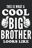 This Is What A Cool Big Brother Looks Like Graphic Family: Daily Planner Notepad To Do Schedule, Medium 6x9 Inches, 121 Pages, Printed Cover