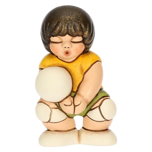 THUN, Bomboniera Campione di Pallavolo in Ceramica Decorata a Mano, Idea Regalo, 4 x 3.8 x 6.8 cm h