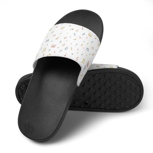 Piano Music Note Slides Shoes Men Woman Slide Sandals Non Slip Bathroom Open Toe Shoe Lightweight Casual Footwear3