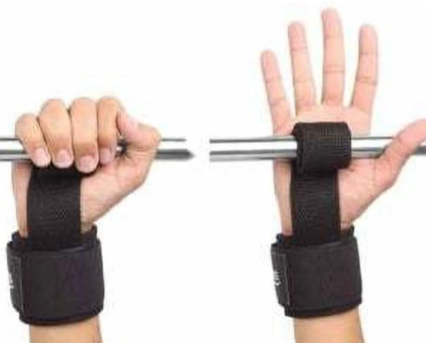 Weight Lifting Wrist Straps for Gym Training, Black, Pair | Wrist Support, Barbell & Dumbbell Use, Adjustable Strap, Non-Slip Grip, Unisex-image-16