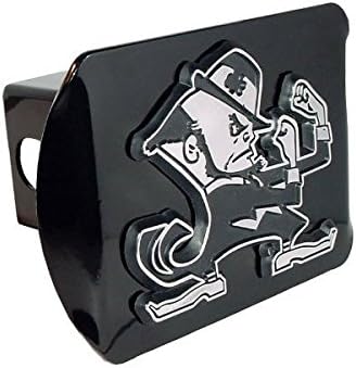 wedcook yinat Elecktroplate Notre Dame Fighting Irish Leprechaun Black Metal Trailer Hitch Cover with
