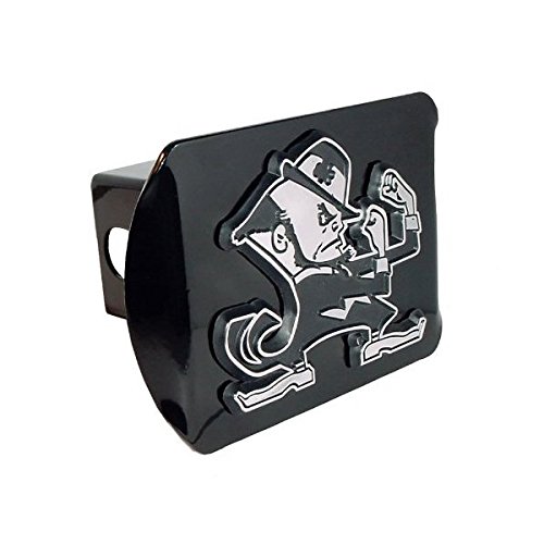 wedcook yinat Elecktroplate Notre Dame Fighting Irish Leprechaun Black Metal Trailer Hitch Cover with