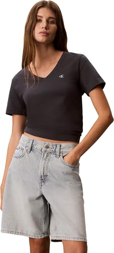 Calvin Klein Archive Jersey VNK tee EU Lv047B205G para Mujer, Color Azul (ébano), Talla L