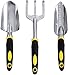 Produktbild Dorathye Gartenwerkzeug-Set, 3-teilig, strapazierfähig, Aluminiumguss-Köpfe mit weichem, gummiertem rutschfestem Griff  Kelle, Pflanzkelle und Gärtner Handrechen  Gartengeschenk für Eltern