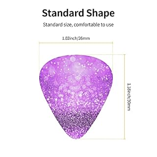 Lot de 24 médiators pour guitare acoustique, électrique, basse (0,46/0,71/0,96 mm) Violet brillant - Les Beatles, Paul McCartney, John Lennon, RIngo Starr, George Harrison Lot de 24 médiators pour guitare acoustique, électrique, basse (0,46/0,71/0,96 mm) Violet brillant – Image 4