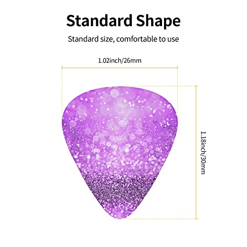 Lot de 24 médiators pour guitare acoustique, électrique, basse (0,46/0,71/0,96 mm) Violet brillant - Les Beatles, Paul McCartney, John Lennon, RIngo Starr, George Harrison Lot de 24 médiators pour guitare acoustique, électrique, basse (0,46/0,71/0,96 mm) Violet brillant – Image 5