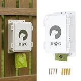 Wall mount Dog Poop Bag Dispenser, Outdoor Dog Poop Bag Holder,Heavy Duty & Waterproof, ABS Plastic Material, Suitable for Yard Patio Garage Lawn Pet Waste Station