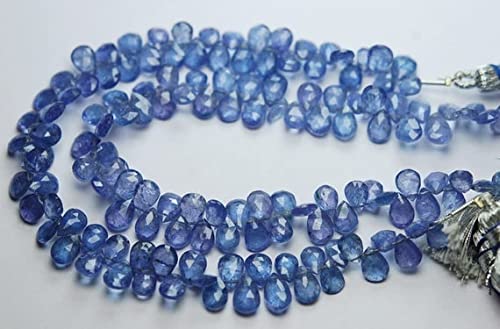 Tanzanite naturelle en perles poires facettées 6-7mm pour fil de minéraux