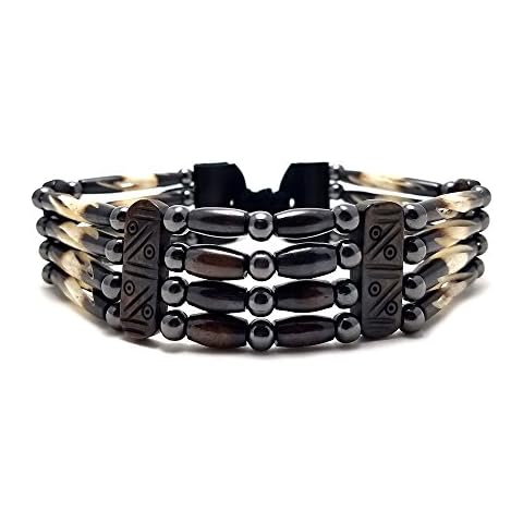 Imptora Aeiniwer Local Bead Shop Handmade Traditional 4 Row Buffalo Bone Hairpipe Tribal Choker Necklace Cover