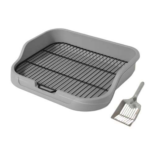 JISADER Toilette per Cani con pareti Alte, Vassoio per addestramento, Facile da Pulire, Adatto a Cani di Piccola e Media Taglia, Protezione antispruzzo, Porta tappetini igienici.