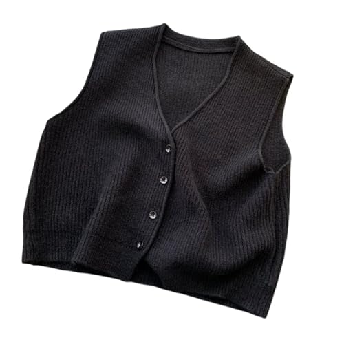 Image of Beralst Women's Button Front V Neck Sleeveless Knit Sweater Vest
