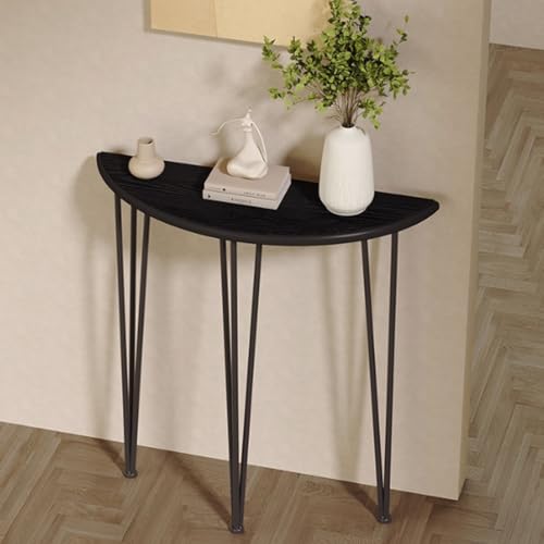 Mesa de acento elegante de madera y metal para estancias modernas 2