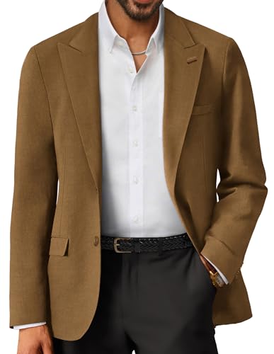 PJ PAUL JONES Anzüge für Herren Sportlich Sakko Business Modern Blazer 2 Knöpfe Regular Fit L Braun