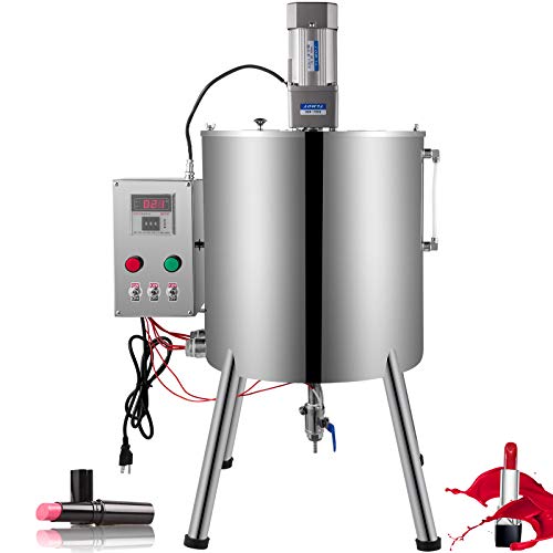 VEVOR Heating Mixing Filling Machine, 15L/4 Gal Lipstick Filling Machine, 35W Lipstick Filler, Heating and Stirring Filling Machine with Stirrer for Cosmetics, Drink, Lipstick, Wax and Nail Polish
