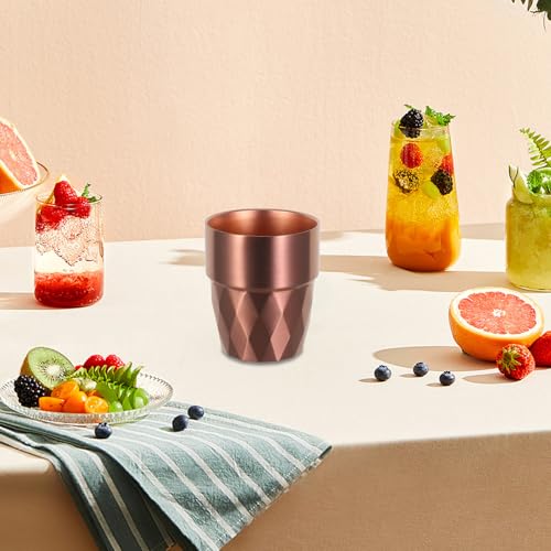 Vaso de agua de acero inoxidable de 300ml doble pared aislante y protección calor 6