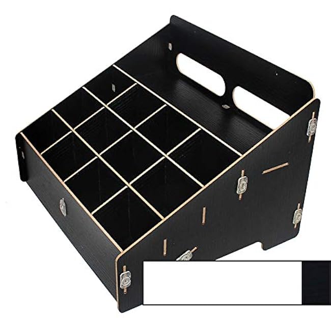 XICHENGSHIDAI Walkie Talkie Holder Universal Radio Case Two Way Radio Holder Universal Multi Grids Walkie Talkies Organizer - Black