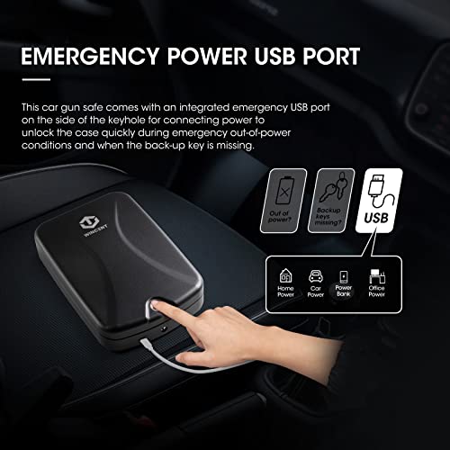 Biometric Gun Safe Gun Safes For Pistols Car Handgun Safe Gun Lock Case Quick Access With Auto Open Lid #TOP3