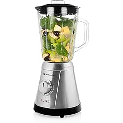 Batidora De Vaso Orbegozo Gran Chef Orbegozo BV 6525 - Batidora de vaso, potente motor AC, 5 velocidades con Pulse, cuchilla titanio desmontable, jarra termorresistente desmontable de 1,5 L, sistema de seguridad, pica hielo, 1000 W