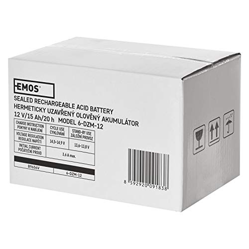 EMOS Onderhoudsvrije loodaccu 12 V 15 Ah cyclusbestendig, tractie-accu voor e-bike, elektrisch voertuig, kinderauto… - Afbeelding 5