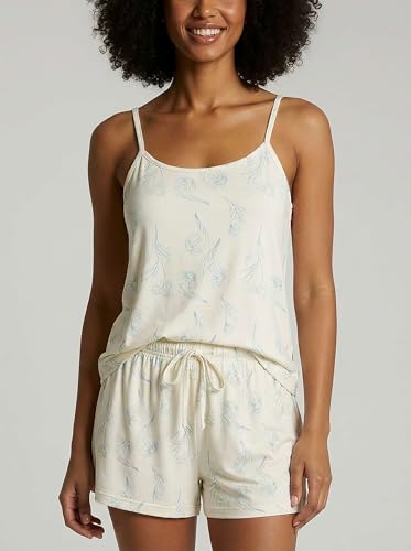 Image of Real Essentials 3 Pack: Women's Super Soft Pajama Set - Cute Cami Lounge Short and Top PJs Set (Available in Plus Size)